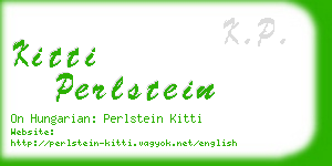 kitti perlstein business card